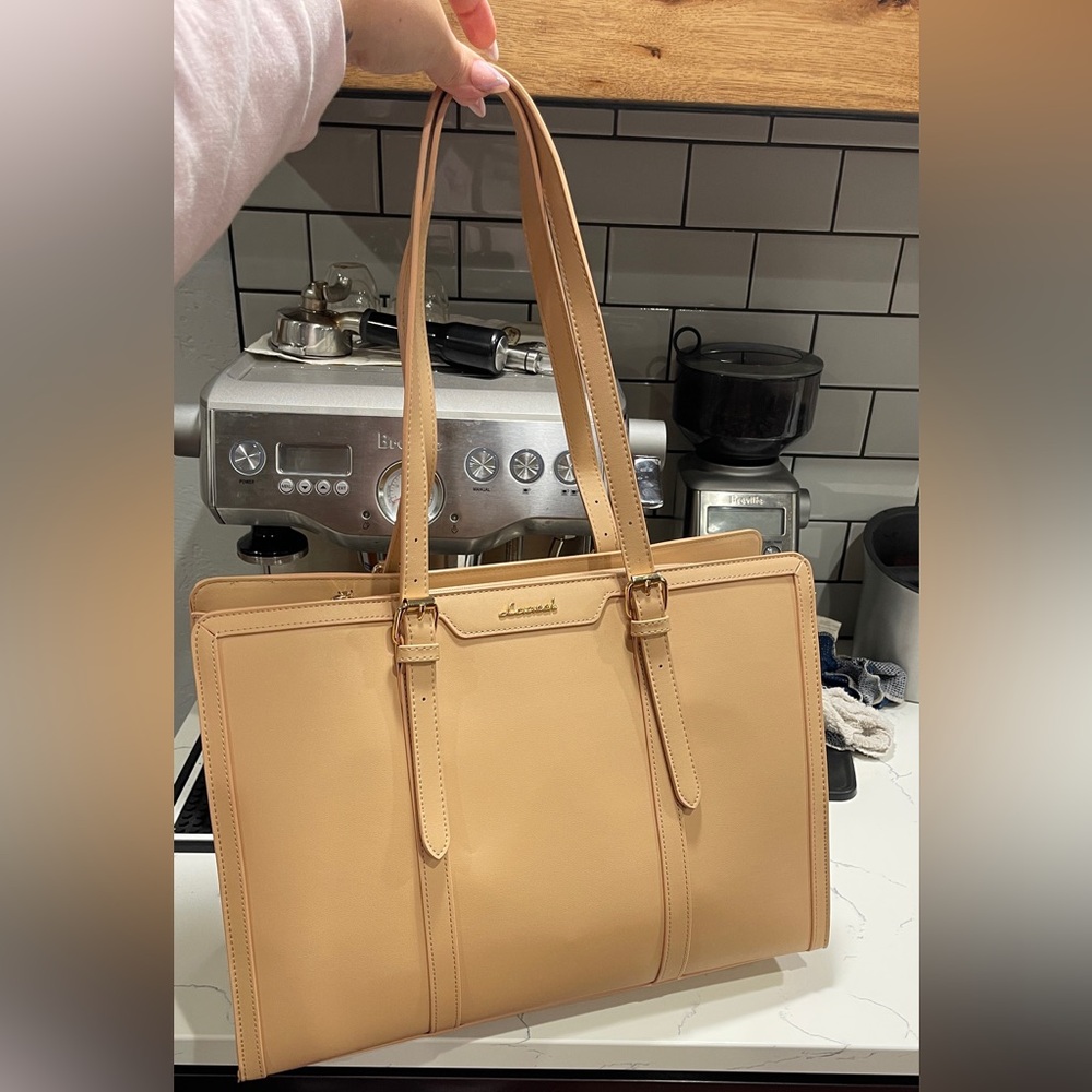 NWOT Lovevook Enamored Tan Laptop Tote Bag